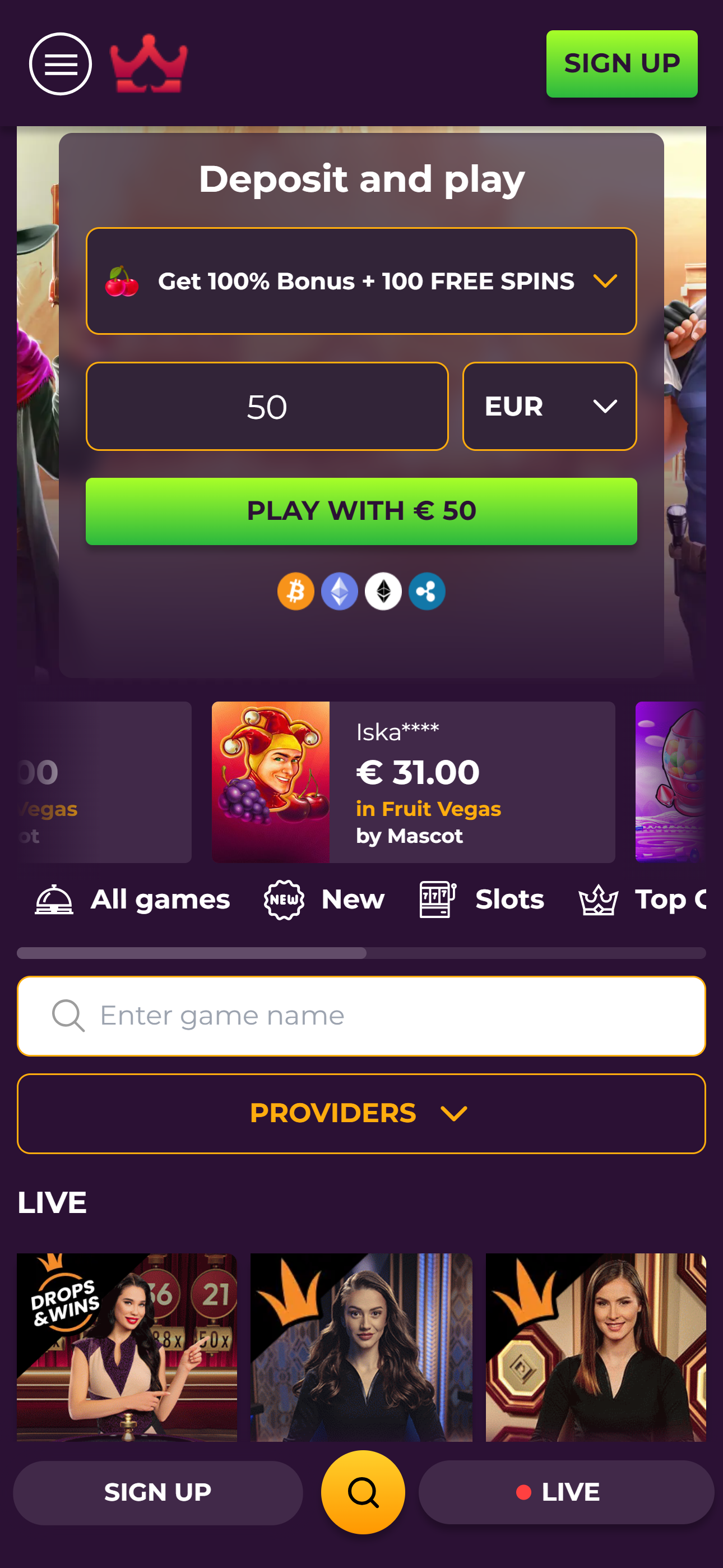 Wizebets Casino — mobiel